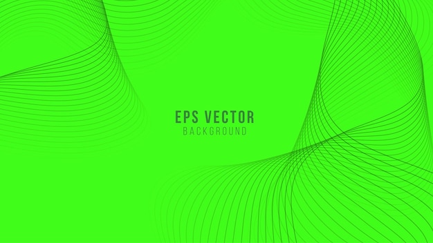 Línea verde forma fondo abstracto EPS Vector