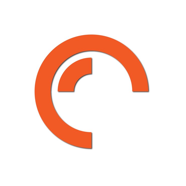 Vector línea web de diseño de logotipo moderno a todo color