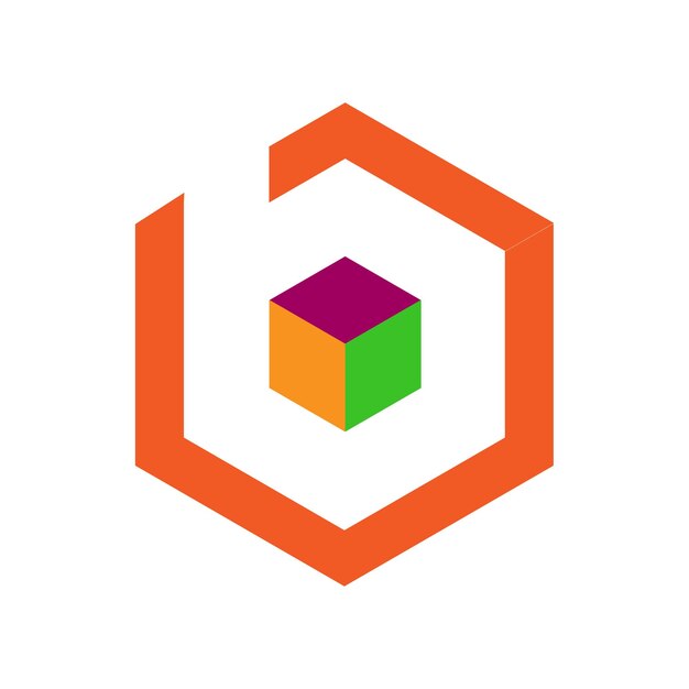 Línea web de diseño de logotipo moderno a todo color