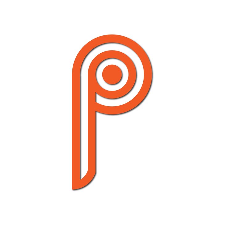 Vector línea web de diseño de logotipo moderno a todo color