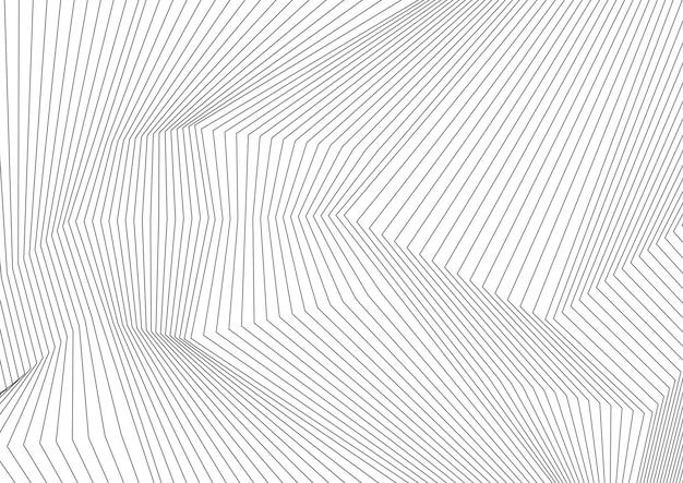 Líneas 3d grises abstractas refracción fondo mínimo geométrico Diseño de tecnología vectorial