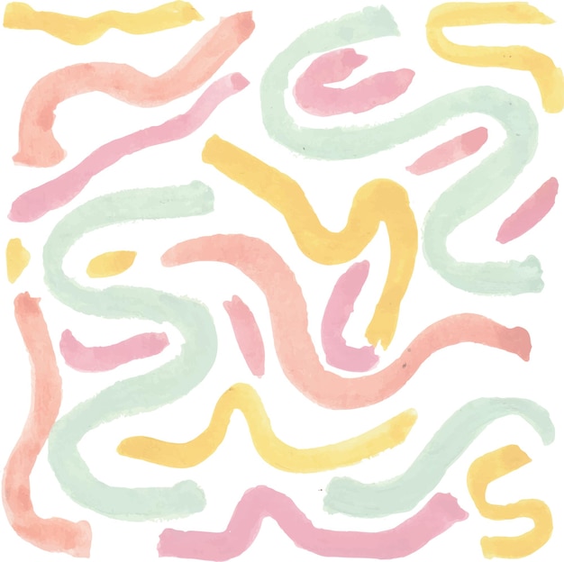 Líneas abstractas de acuarela pastel