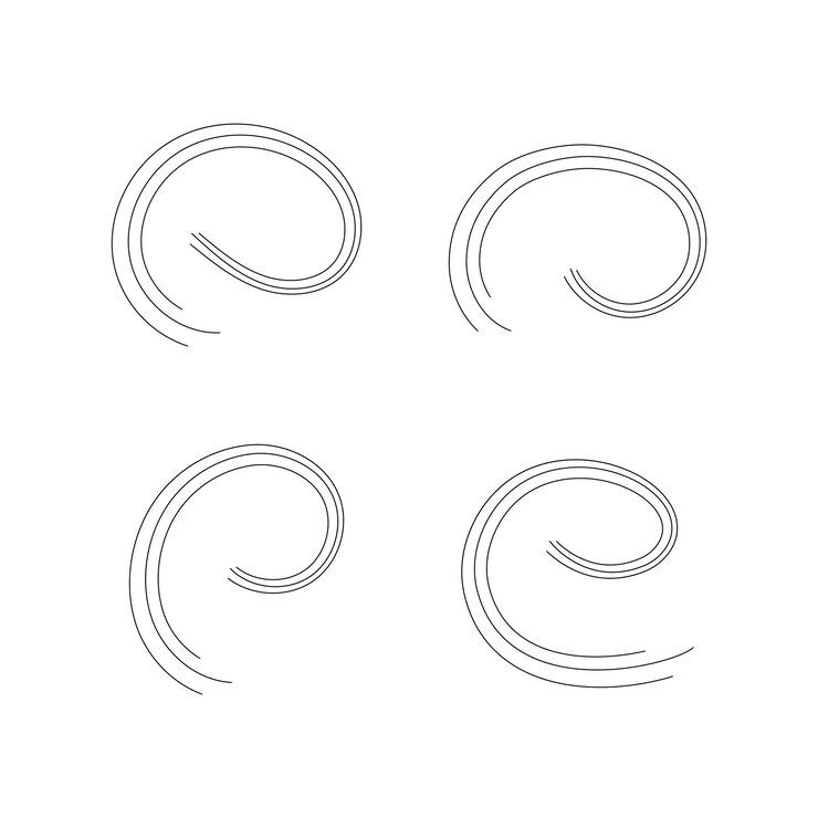 Vector líneas abstractas decoración artística ilustración vectorial aislada