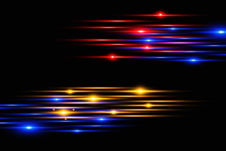 Vector líneas abstractas con efecto de luz resplandor efecto de luz especial resplandor