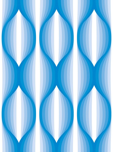 Líneas abstractas geométricas de patrones sin fisuras, vector repetir fondo de tela sin fin. La curva ondulada da forma a un motivo repetido de moda. Utilizable para tela, papel tapiz, envoltura, web e impresión. Color azul.