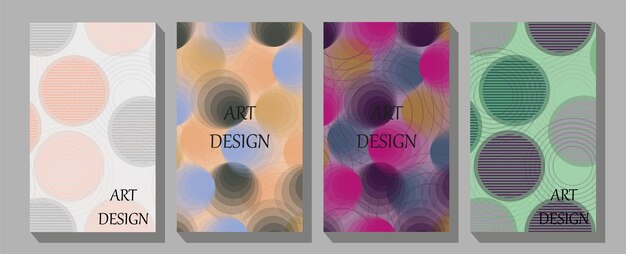 líneas abstractas modernas hojas en líneas y fondo artístico con diferentes formas para la decoración de paredes