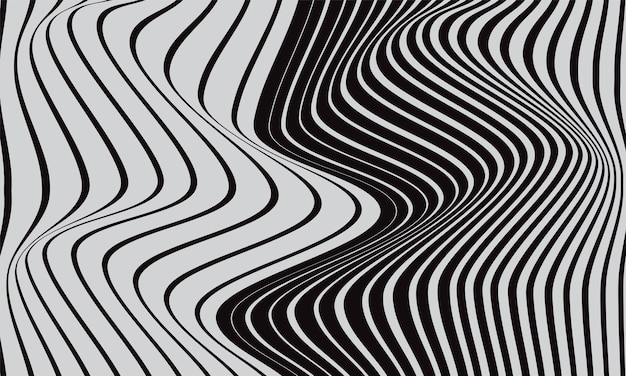Las líneas abstractas negras y blancas se muestran en esta imagen