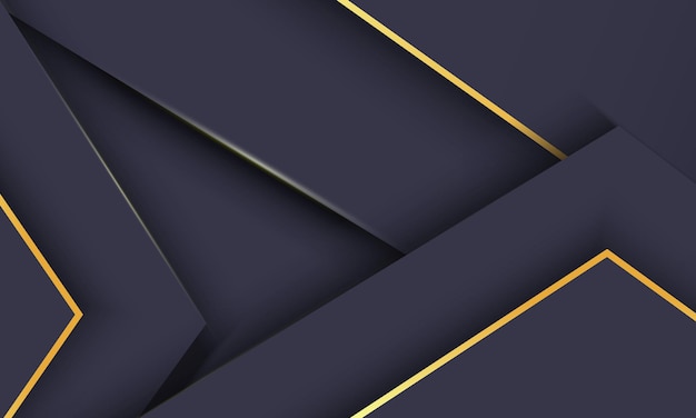 Líneas abstractas negras y doradas fondo de lujo concepto de telón de fondo moderno plantilla vectorial