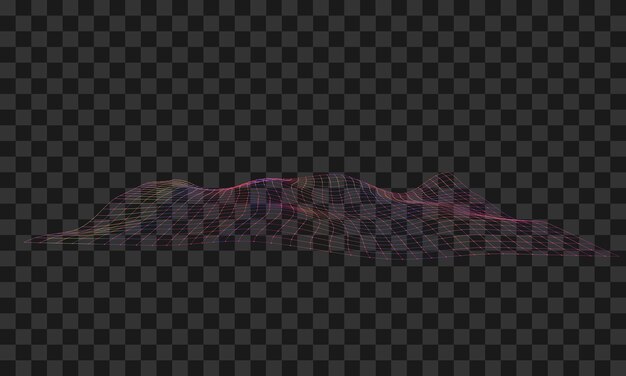 Líneas abstractas onduladas vectoriales en la oscuridad