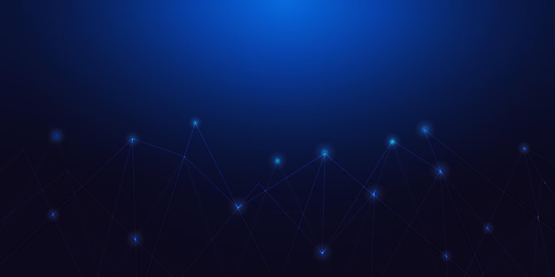 Las líneas abstractas y los puntos conectan el fondo La conexión tecnológica Los datos digitales y el concepto de big data