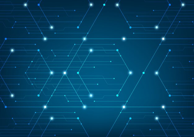 Las líneas abstractas y los puntos se conectan