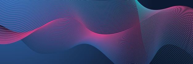 Líneas abstractas de tecnología y fondo de conexión de puntos Conexión de datos digitales y concepto de big data Visualización de datos digitales Ilustración vectorial