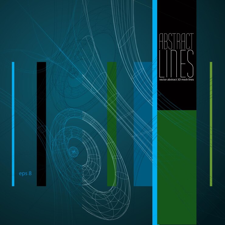 Vector líneas abstractas vectoriales, fondo abstracto de comunicación y tecnología digital, vector claro eps 8.