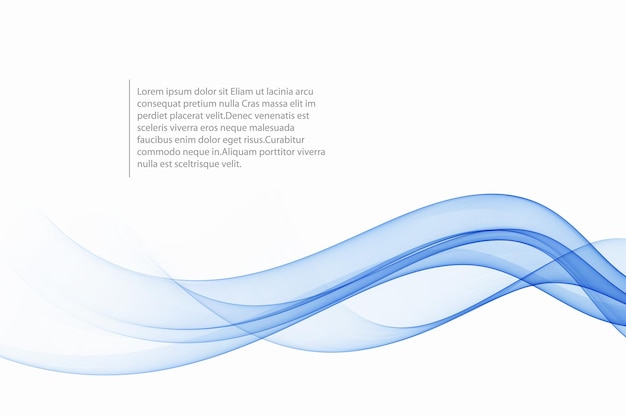 Líneas azules onduladas transparentes Ola de humo azul que fluye Fondo de ondas azules abstractas