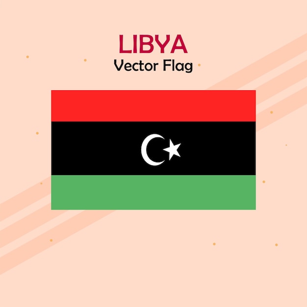 Líneas de bandera y poblaciones vectoriales de Libia