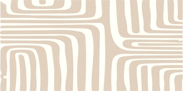 Líneas beige abstractas que forman un patrón de laberinto en un fondo neutral