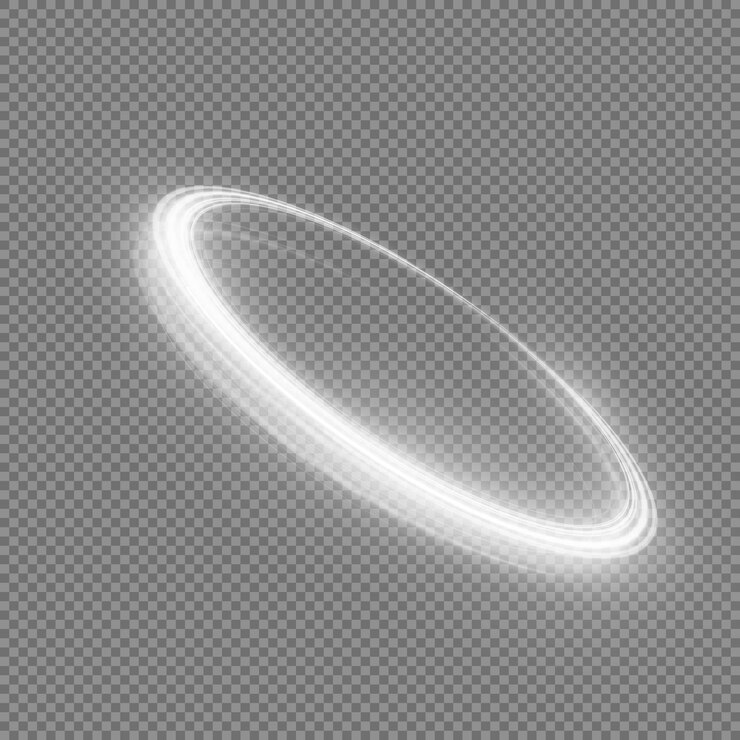 Vector líneas blancas dinámicas con efecto de brillo medios anillos giratorios brillantes ondas de remolinos brillantes abstractos