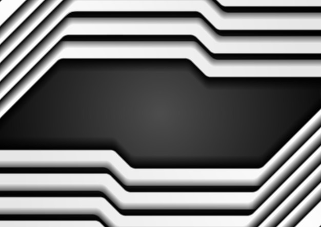 Líneas blancas en diseño vectorial de fondo negro