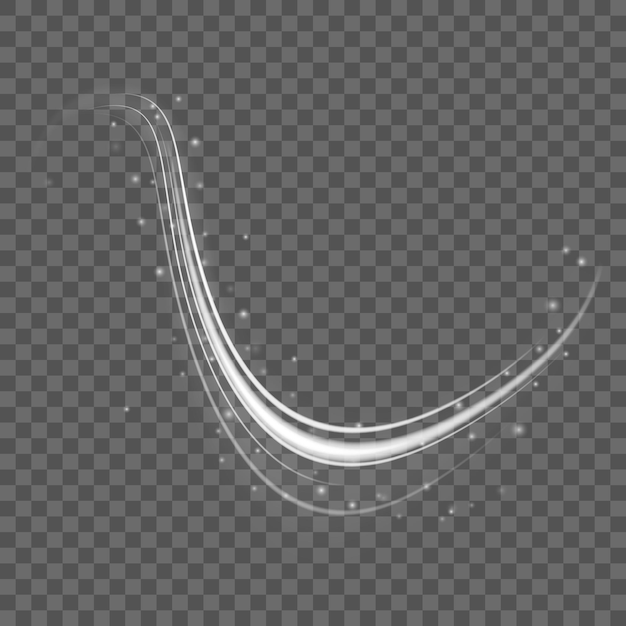 Líneas blancas luminosas png de velocidad Efecto de luz brillante Líneas de movimiento abstractas