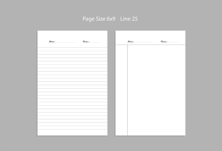 Líneas en blanco nota diseño de conjunto de hojas de papel Vector en formato EPS 25 líneas