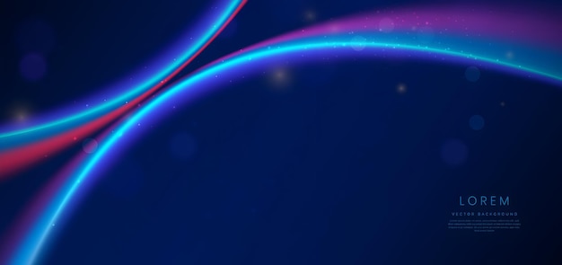 Líneas brillantes azules abstractas