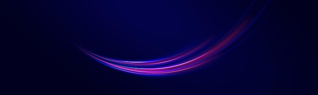 Líneas brillantes de color neón de fondo Líneas de cable de impulso de remolino de ondas brillantes