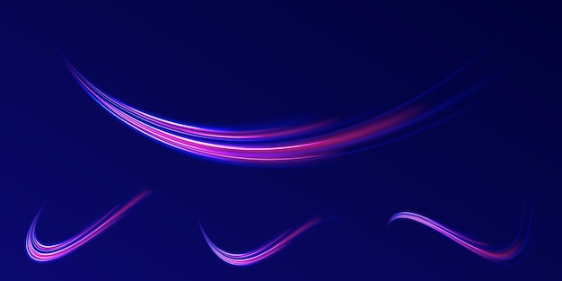 Líneas brillantes de color neón de fondo Líneas de cable de impulso de remolino de ondas brillantes