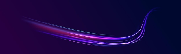 Líneas brillantes de color neón de fondo Líneas de cable de impulso de remolino de ondas brillantes