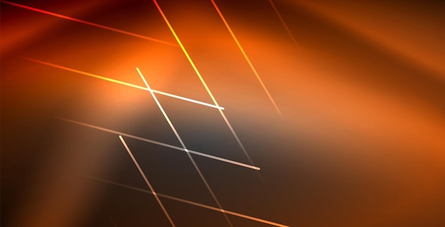 Líneas brillantes de neón energía mágica concepto de luz espacial fondo abstracto diseño de papel tapiz