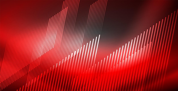 Líneas brillantes de neón energía mágica concepto de luz espacial fondo abstracto diseño de papel tapiz