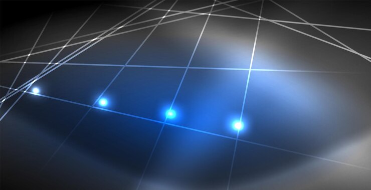 Vector líneas brillantes de neón energía mágica concepto de luz espacial fondo abstracto diseño de papel tapiz