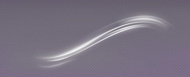 Líneas brillantes, redondas y curvas. Efecto de luz. Efecto remolino. lineas de luz