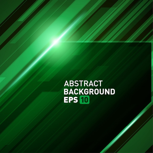 Líneas brillantes de tecnología digital abstracta y efecto de destello de lente