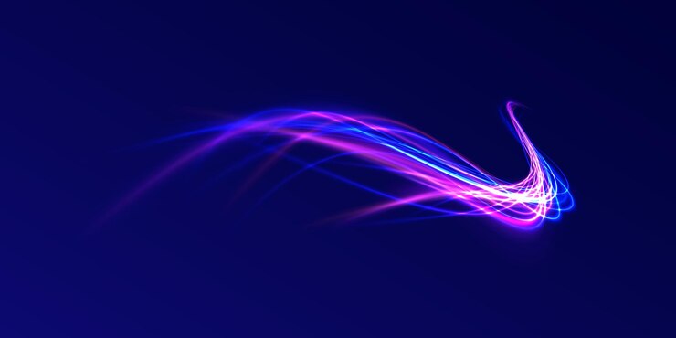 Vector líneas de brillo vectorial efecto de flujo de aire ruta de luz onda de fuego ruta de fuego línea de rastro luces de automóviles