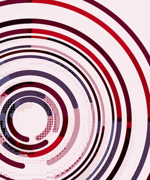 Líneas circulares círculos geométricos fondo abstracto Ilustración vectorial