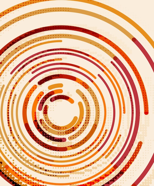 Líneas circulares círculos geométricos fondo abstracto Ilustración vectorial