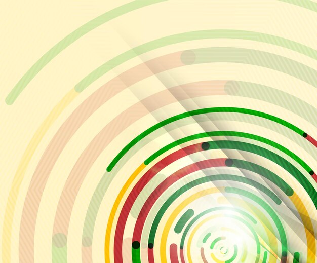 Líneas circulares círculos geométricos fondo abstracto Ilustración vectorial