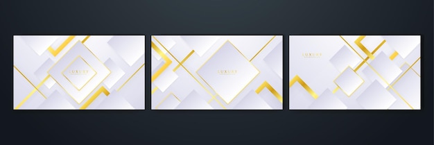 Líneas de círculo dorado abstractas sobre fondo blanco