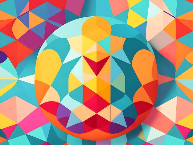 Vector líneas y círculos abstractos superpuestos fondo geométrico con colores degradados