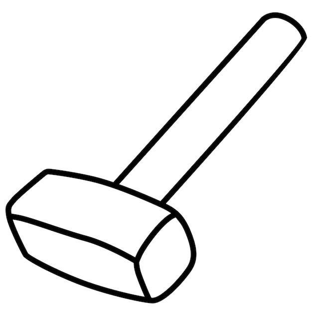 líneas de clavos de martillo para colorear