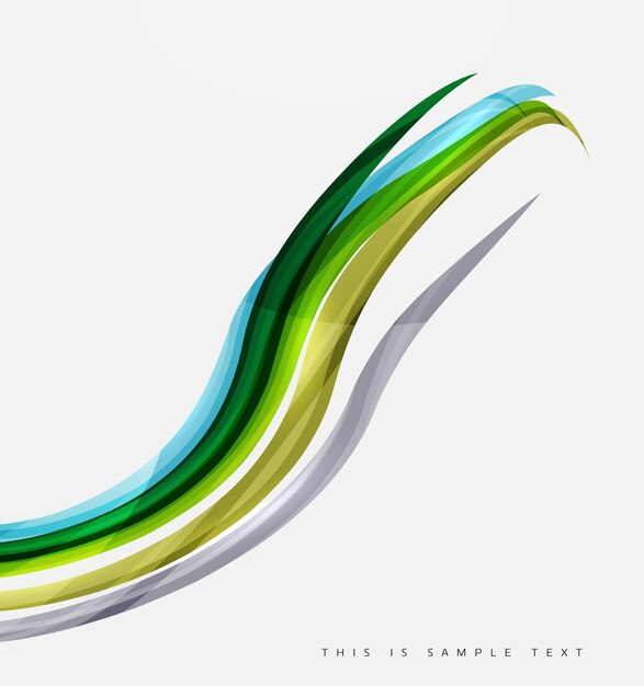 Líneas de color del arco iris en el elemento de onda de identidad blanca