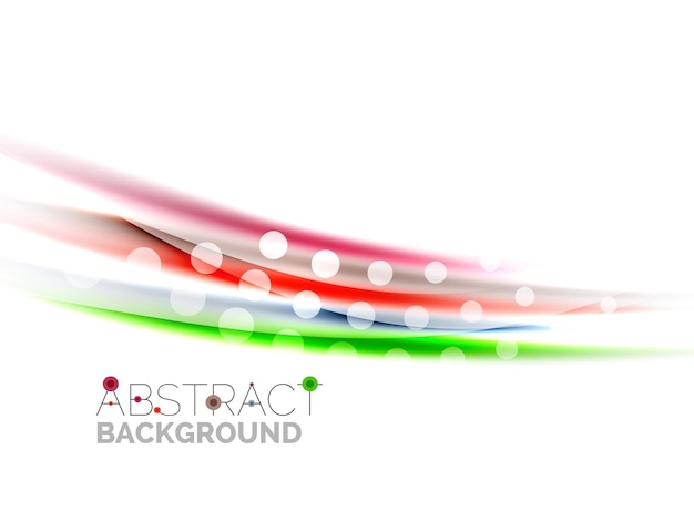 Líneas de color brillantes en movimiento de fondo blanco