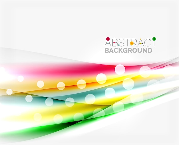 Líneas de color brillantes en movimiento de fondo blanco