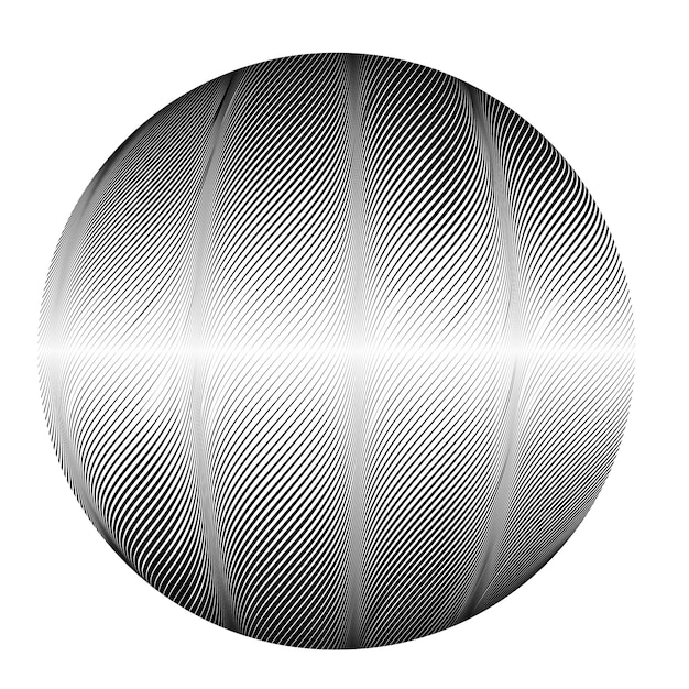 Líneas construidas esfera transparente .Vector .Tecnología esfera Logo . elemento de diseño