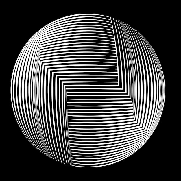 Líneas construidas esfera .Vector .Tecnología esfera Logo .