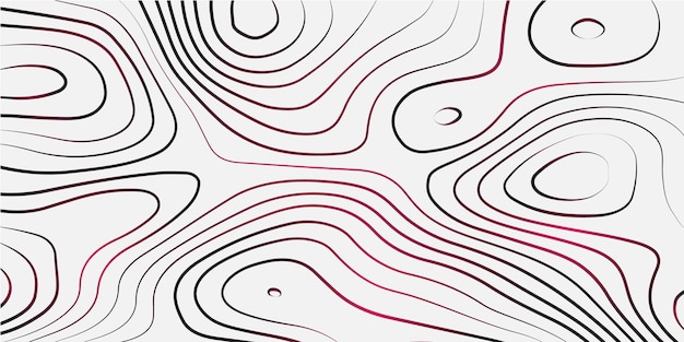 Líneas de contorno de mapa topográfico ondulado de colores Fondo del patrón Grilla de textura del terreno del mapa topográfico