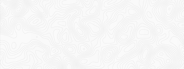 Líneas de contorno topográficas mapa vectorial patrón sin costuras