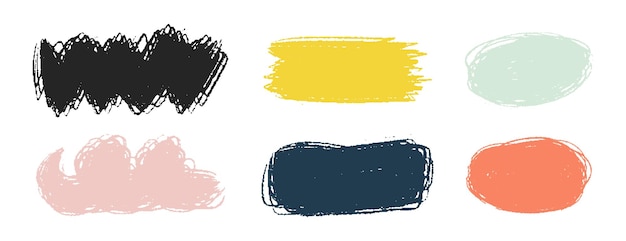 Líneas de cuadro de texto de pintura de pincel por lápiz marcador de lápiz color pastel