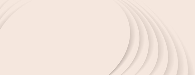 Líneas curvas beige fondo textura en capas El fondo es minimalista con un color beige suave que agrega profundidad al fondo Vector de fondo con capas curvas mínimas abstractas