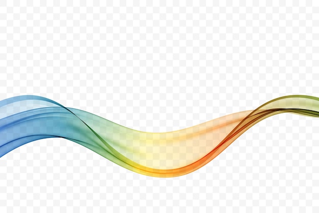 Líneas curvas en colores del arco iris Flujo de ondas onduladas abstractas